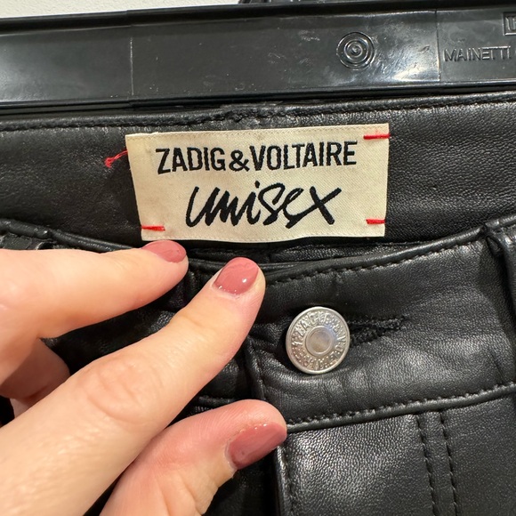 Zadig & Voltaire David black leather pants - Picture 5 of 9